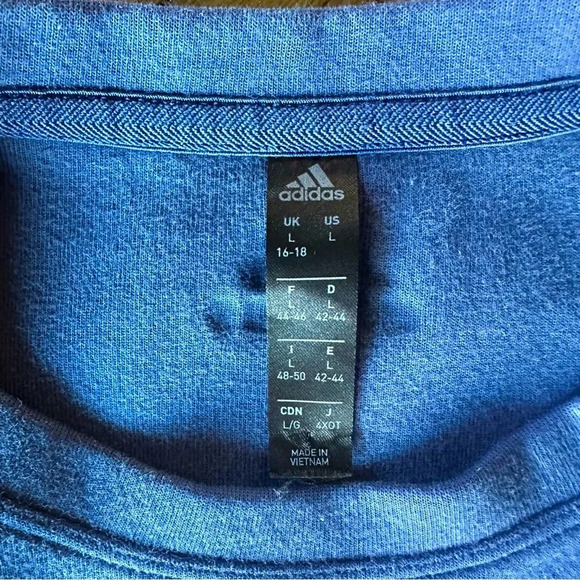 ADIDAS Women's 3-Stripes Performance Keyhole Sweatshirt FL2060 Sz Large - Picture 4 of 5